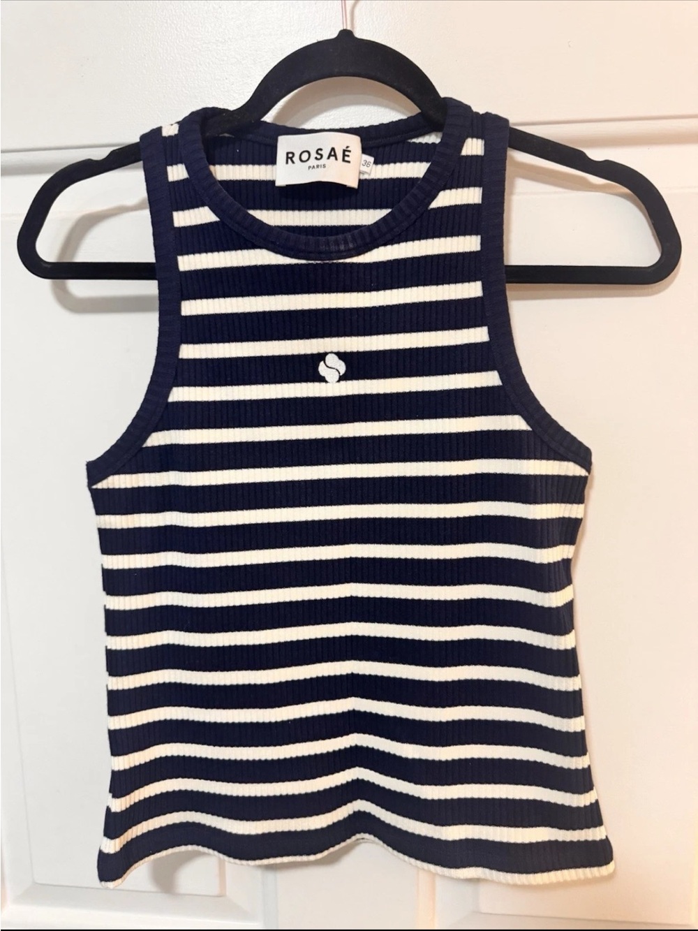 Rosae Paris Stripes Knit Sleeveless Top Size 36 or US Size 4